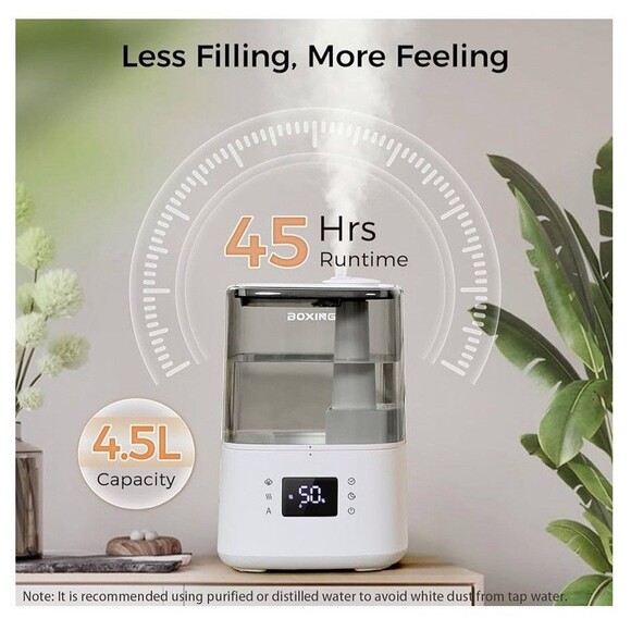 BOXING 4.5L Capacity Warm and Cool Mist Humidifier w/Remote & Diffuser FREE SHIP - Picture 4 of 8